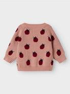 NBFLULIO Gilet en maille à coccinelles bébé fille — Lil' Atelier — Misty Rose — autre vue 4 | Appart 17 Bruxelles
