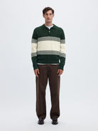 SLMDANE Polo en maille rayé — Pine Grove & Silver Birch — vue 4