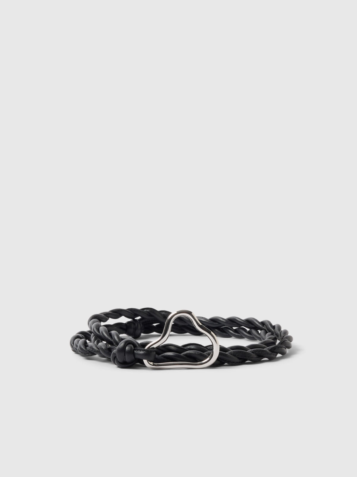 SLFTAIA Ceinture cordelière en cuir tressé à nouer — Selected Femme — Black — packshot dos 4 | Appart 17 Bruxelles