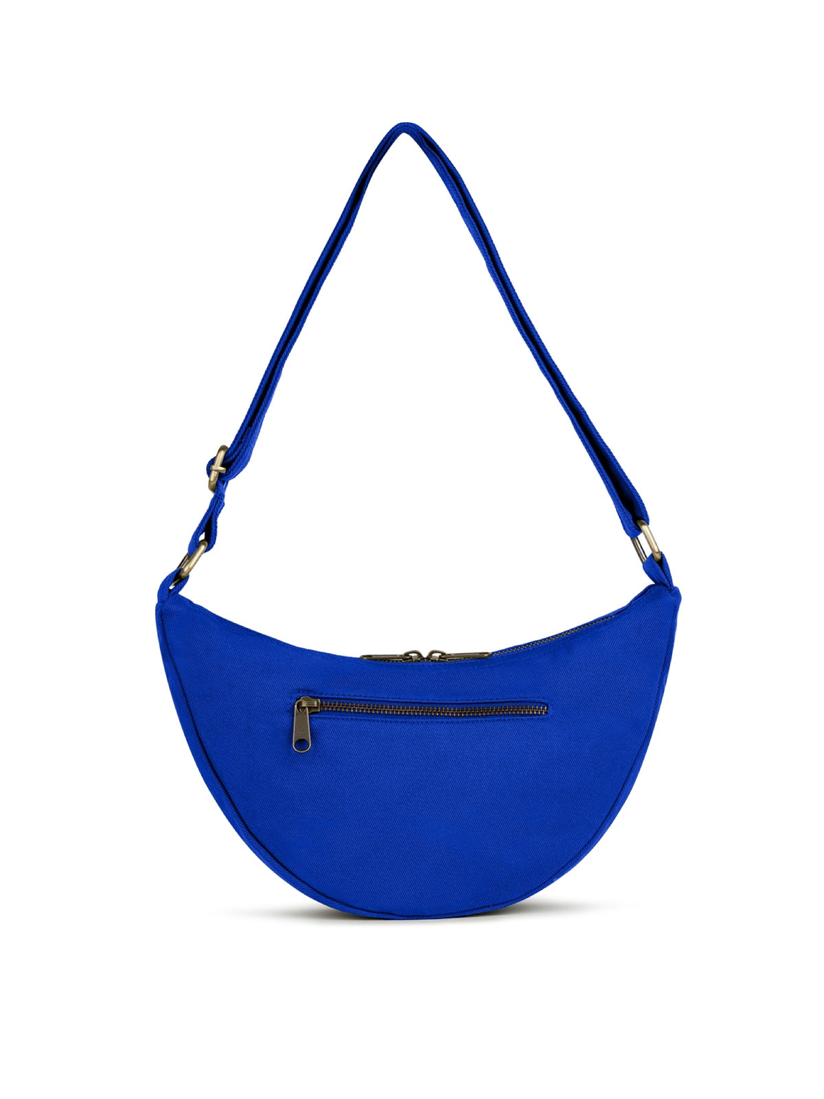 Hindbag Andrea Sac banane demi-lune en coton bio — Hindbag — Bleu électrique — packshot, vue 2 4 | Appart 17 Bruxelles