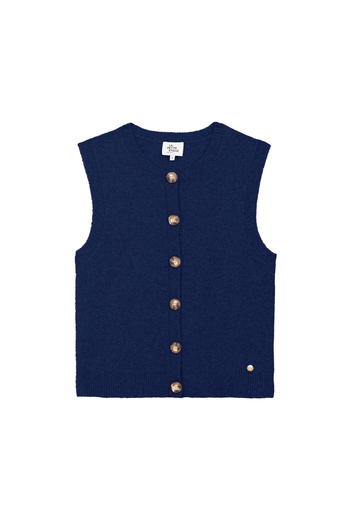 Gilet sans manches Morini en maille — Marine — vue 5