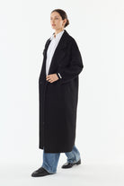 MURIEL Manteau long croisé — Noir — vue 4