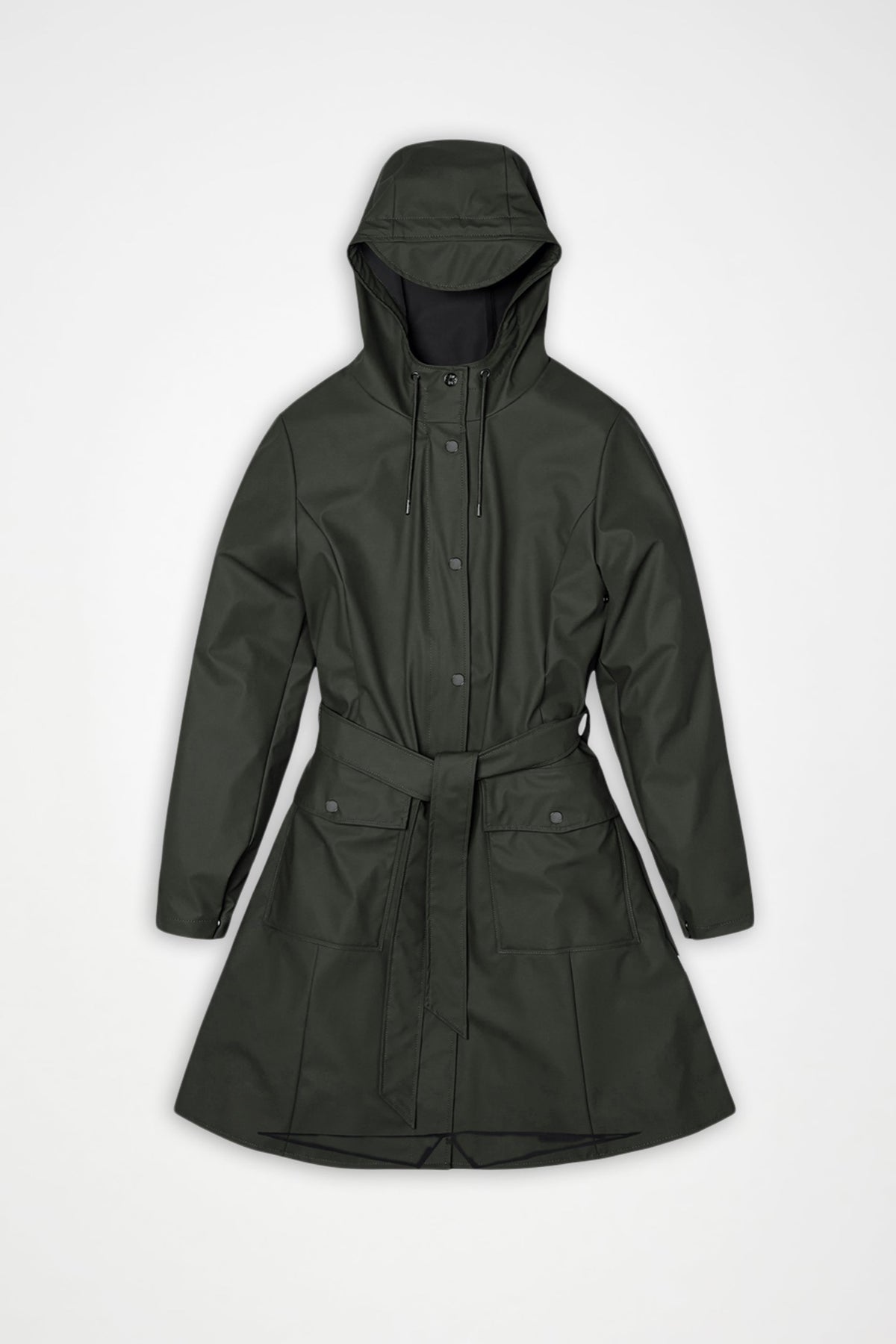 Rains Curve Long Jacket W3 — Rains — Green — packshot 2 | Appart 17 Bruxelles