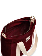 Hindbag Louise Mini cabas en velours côtelé — Hindbag — Velours bordeaux — vue de l'intérieur 4 | Appart 17 Bruxelles