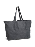 PCSASTRO Tote bag en coton à slogan — Pieces — Black Washed/neon pink — packshot 2 | Appart 17 Bruxelles