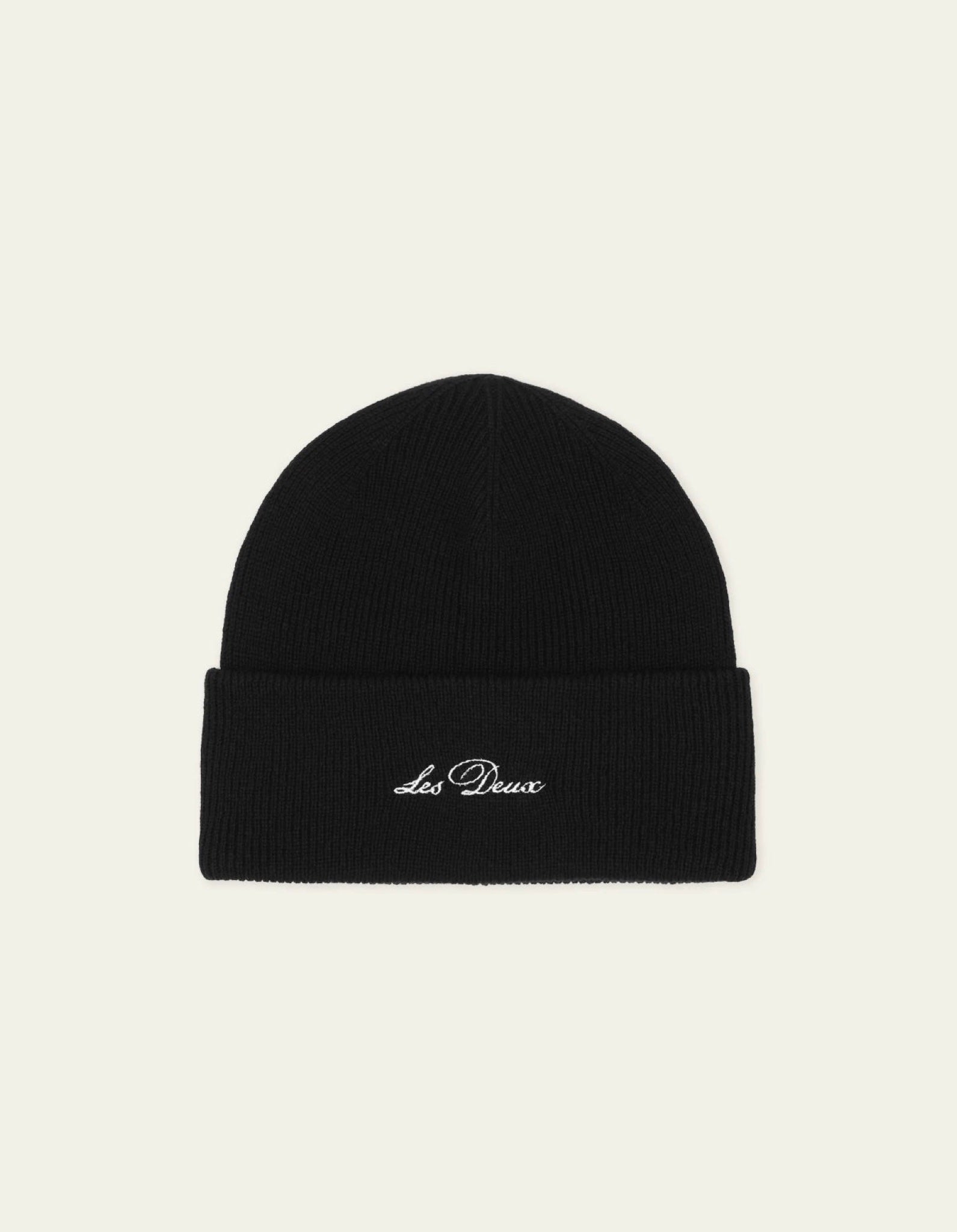 Signature Bonnet en laine — Noir — Les Deux