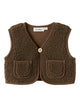 NBNJONO Gilet sans manches en sherpa bébé — Lil' Atelier — Teak — vue de face | Appart 17 Bruxelles