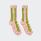 Chaussettes « Lover » — Félicie Aussi — Rayé rose et bambou — photo produit | Appart 17 Bruxelles