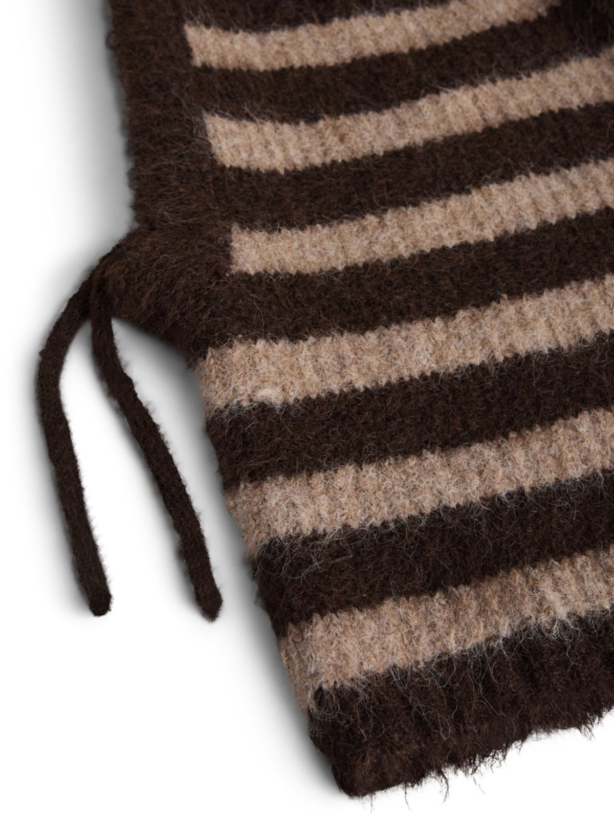 PCNAMBI Cagoule — Pieces — Hot Fudge Stripes — gros plan matière | Appart 17 Bruxelles