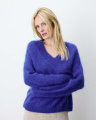 Adorable Pull col V en mohair — Cobalt — vue 2