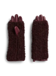 PCALASKA Gants 2-en-1 simili cuir et mitaines en maille — 2 coloris