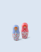 Fluid Market Sel & Poivre Dolls poupées russes en céramique — Fluid Market — Bleu & rose — packshot | Appart 17 Bruxelles