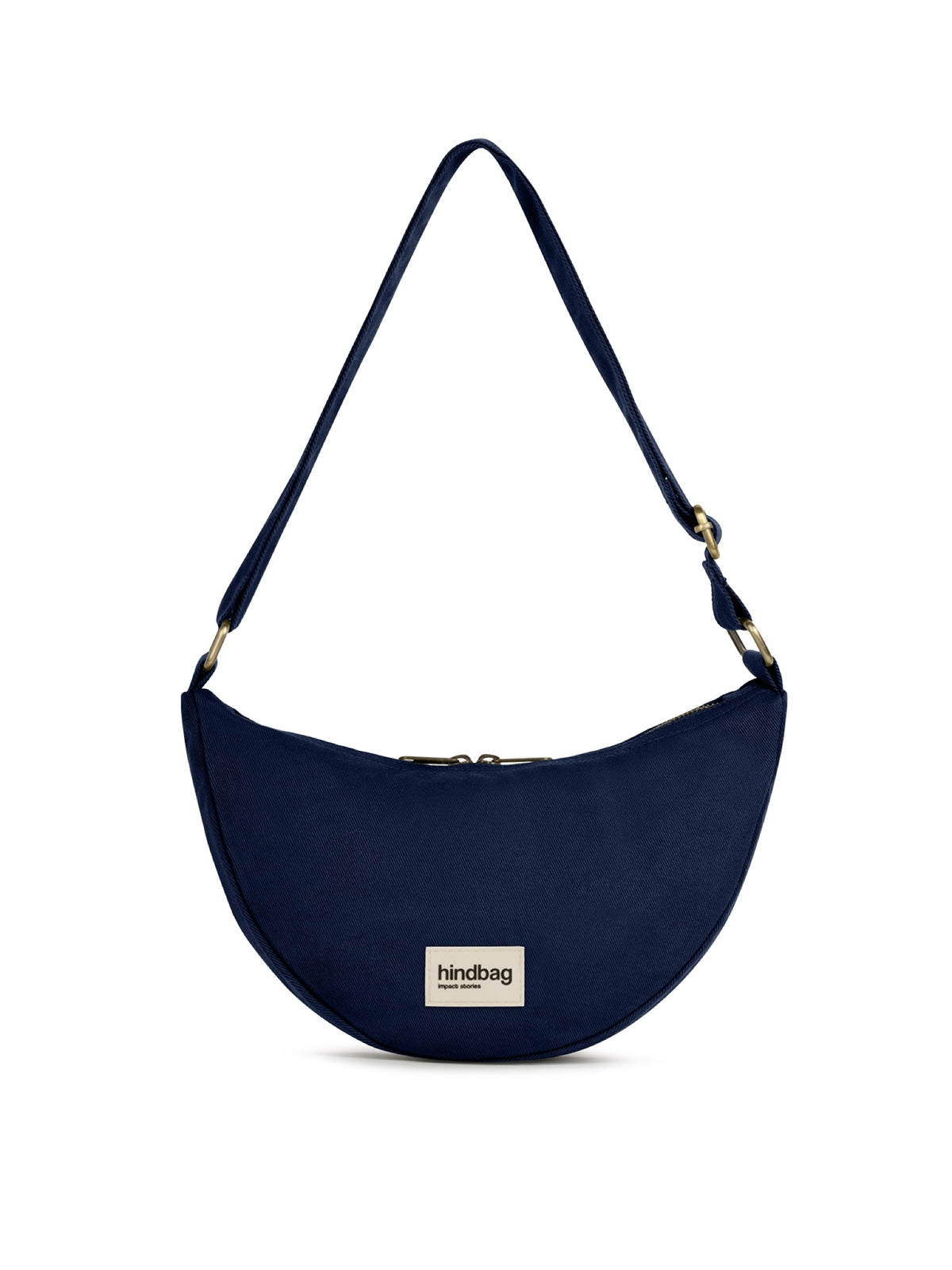 Hindbag Andrea Sac banane demi-lune en coton bio — Hindbag — Navy — packshot 2 | Appart 17 Bruxelles