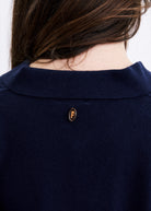 BATH Pull col polo en maille — Bleu Nuit — vue 3