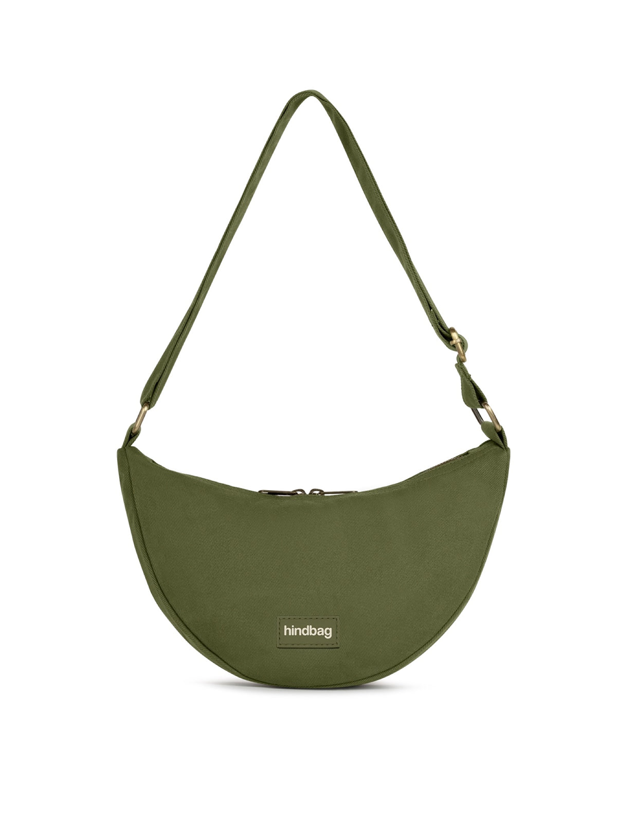 Hindbag Andrea Sac banane demi-lune en coton bio — Hindbag — Olive — packshot 3 | Appart 17 Bruxelles