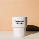 Gobelet « Bonjour Bitches » — Félicie Aussi — Bonjour Bitches — photo produit | Appart 17 Bruxelles