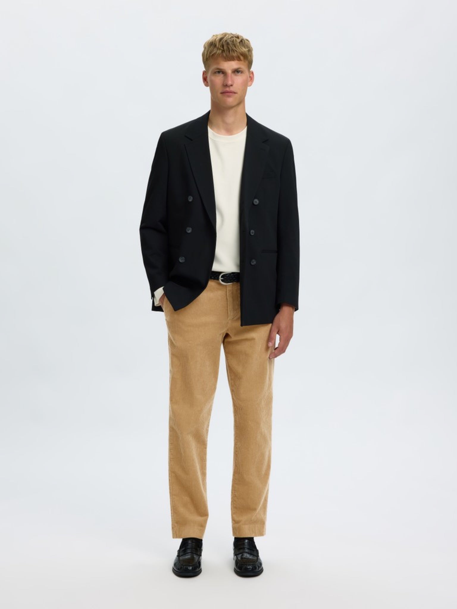 SLM190-REG Pantalon en velours côtelé — Cornstalk — vue 6