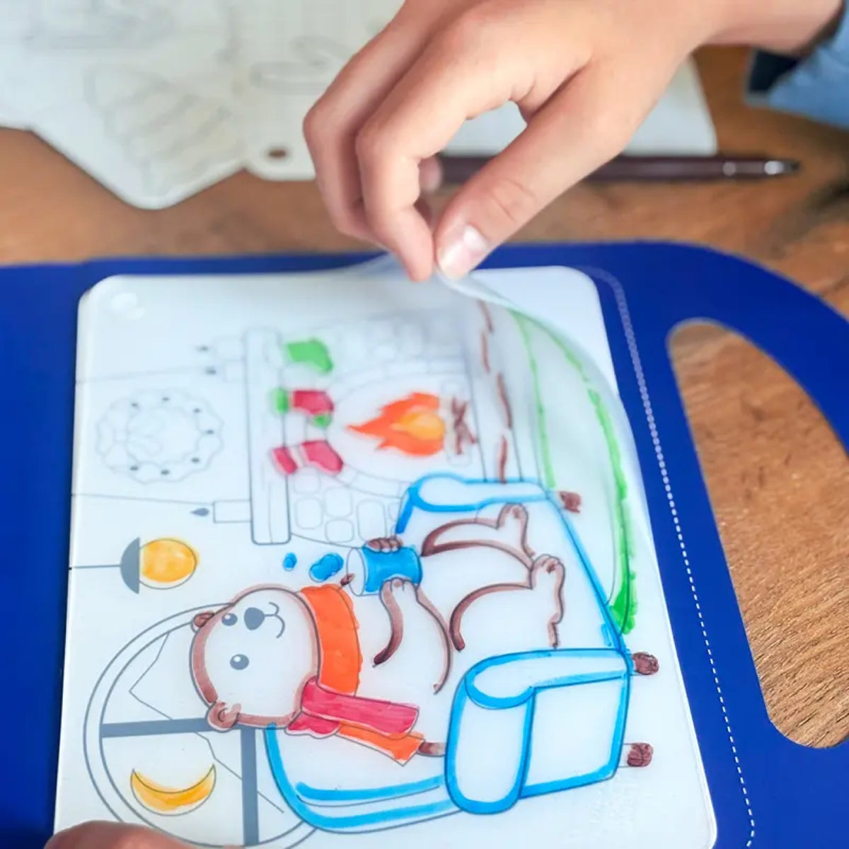 Drawing Kit, mallette de coloriage réutilisable — SuperPetit — Snow Fun (Noël) — autre vue 5 | Appart 17 Bruxelles