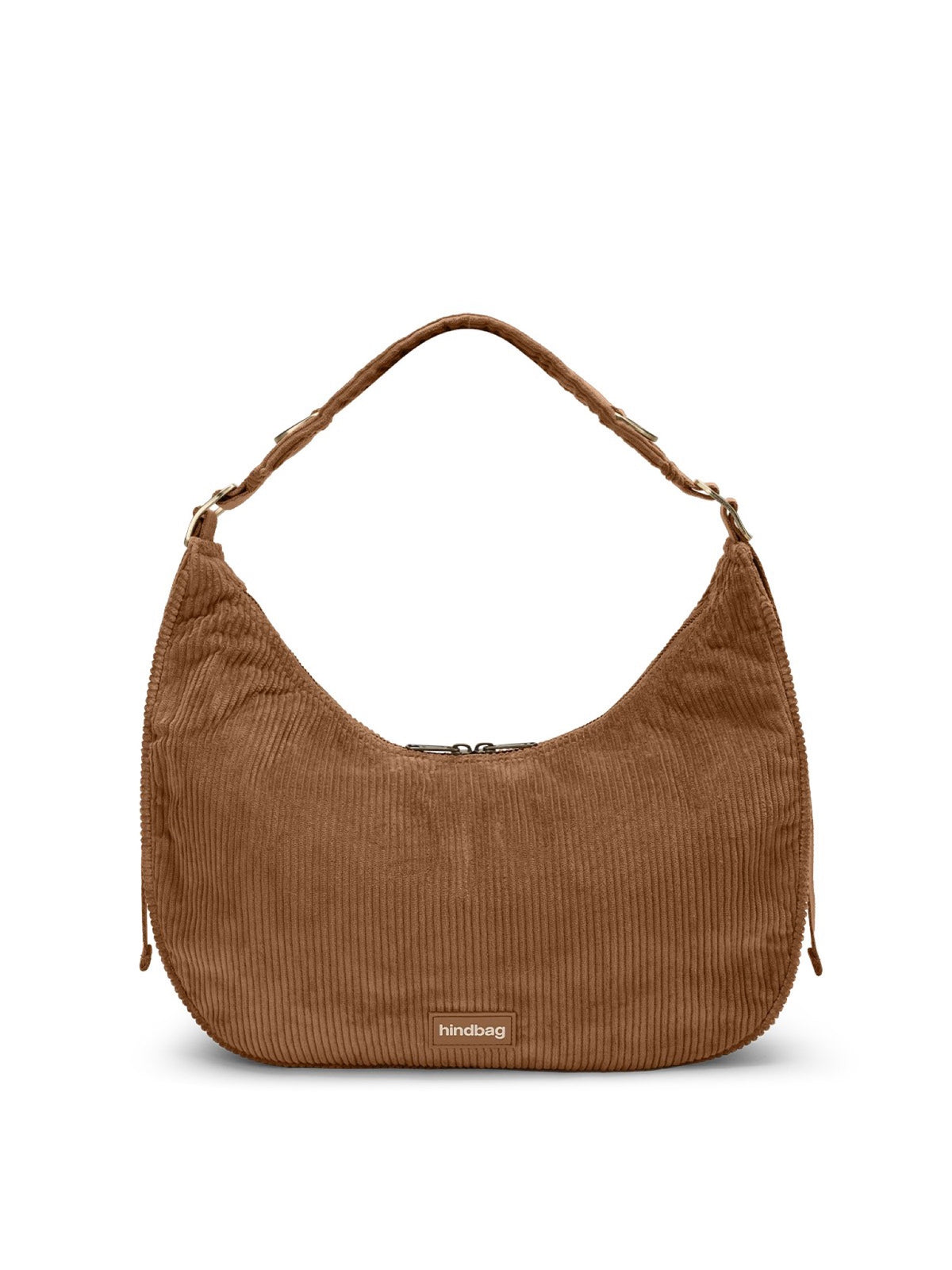 Hindbag Bianca Sac hobo porté épaule, velours ou effet laine — Hindbag — Velours macchiato — packshot 3 | Appart 17 Bruxelles
