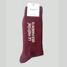 Félicie Aussi Chaussettes « La préférée des parents » pailletées — Felicie Aussi — Bordeaux pailleté — photo produit | Appart 17 Bruxelles