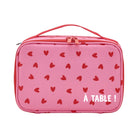 Lunch bag isotherme enfant — Atelier Wagram — Cœurs rouges fond rose « Amour » — autre vue 3 | Appart 17 Bruxelles
