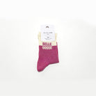 Félicie Aussi Chaussettes enfant « Belle gosse » pailletées — Felicie Aussi — Bicolore beige et rose pailleté — photo produit | Appart 17 Bruxelles