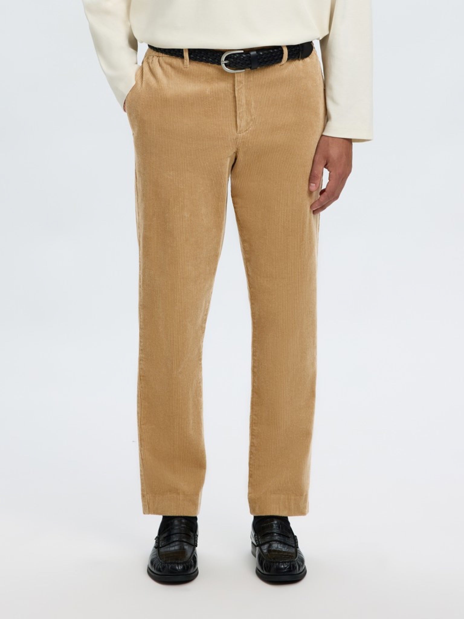 SLM190-REG Pantalon en velours côtelé — Cornstalk — vue 2