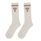 Chaussettes brodées à message — ATELIER PISTACHE — coffee club — packshot | Appart 17 Bruxelles
