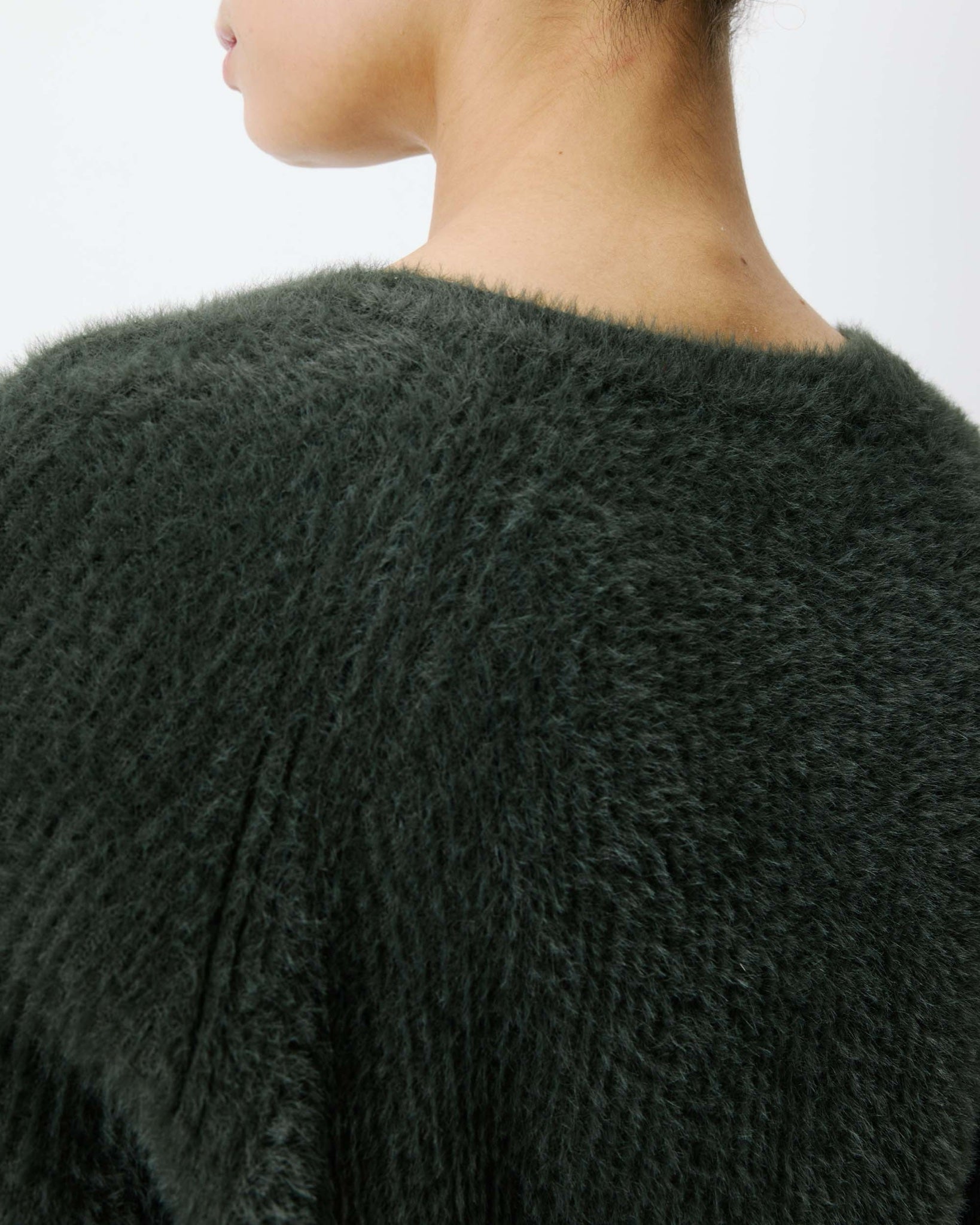 Aleron Cardigan en maille duveteuse — Kaki — vue 8