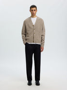 SLMCODY Cardigan col V en laine — Oatmeal Neps — vue 3