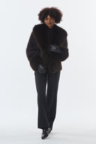 KIM Veste en fausse fourrure — Gris Anthracite — vue 2