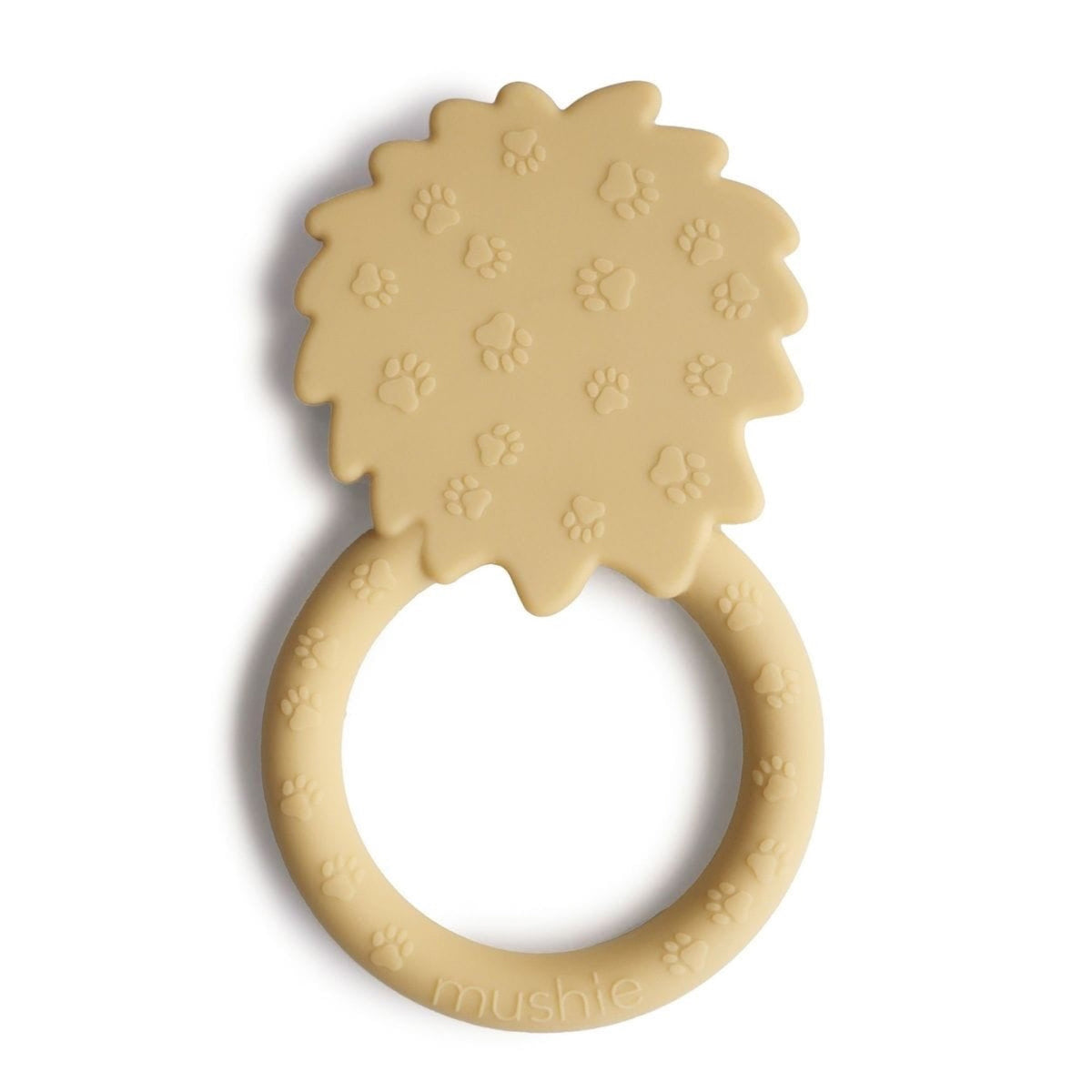 Jouet de dentition en silicone — Mushie — Lion — mise en situation 2 | Appart 17 Bruxelles