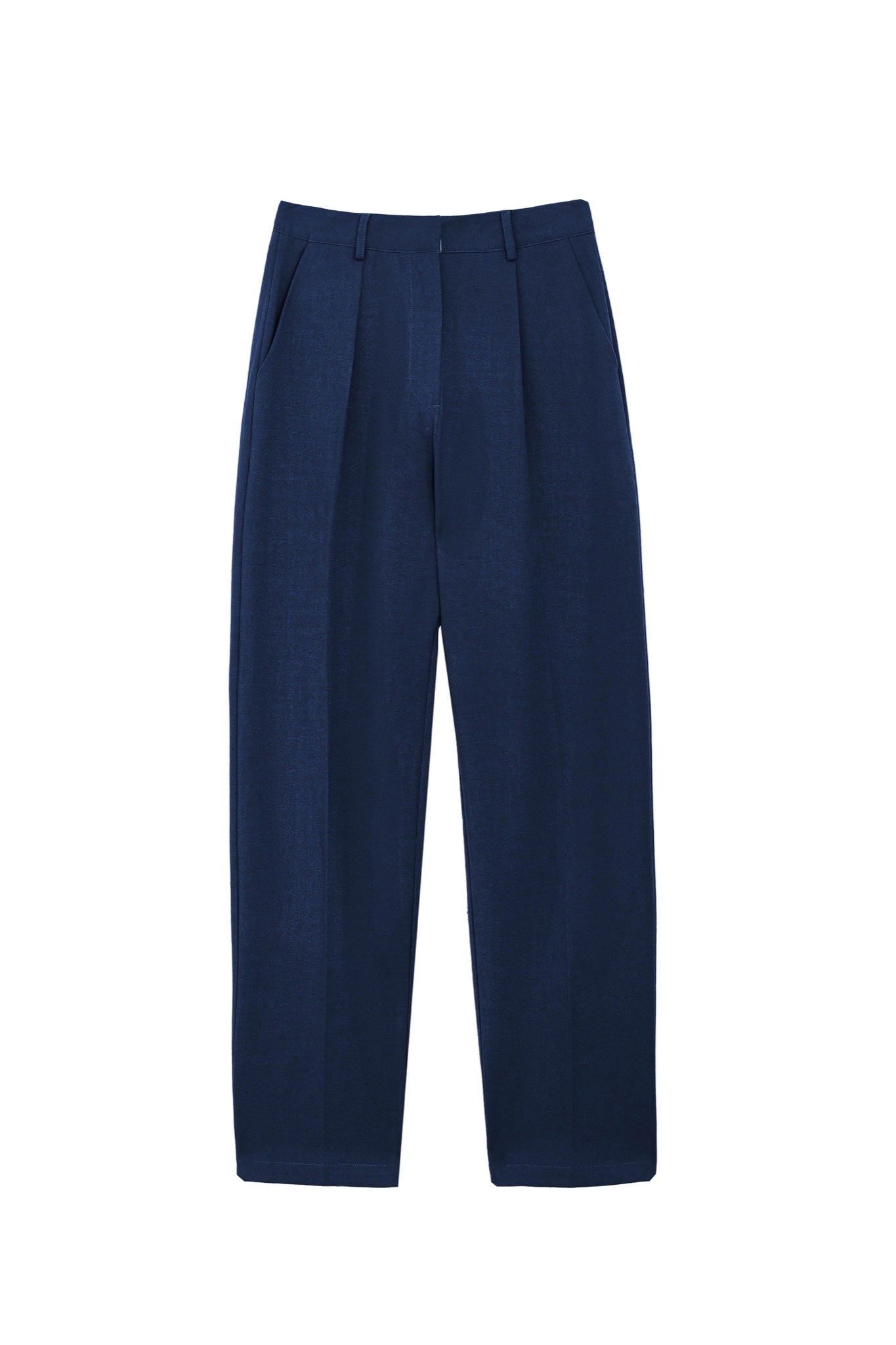 Pantalon carotte Parot à plis marqués — Marine — vue 6