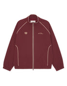 Seersucker Track Jacket Veste zippée de survêtement à passepoils — Les Deux — Chocolate Truffle Red — packshot 5 | Appart 17 Bruxelles