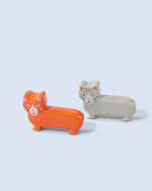Fluid Market × Thomas Gravereau Sel & Poivre Chat en céramique — Fluid Market — Orange & gris — packshot | Appart 17 Bruxelles