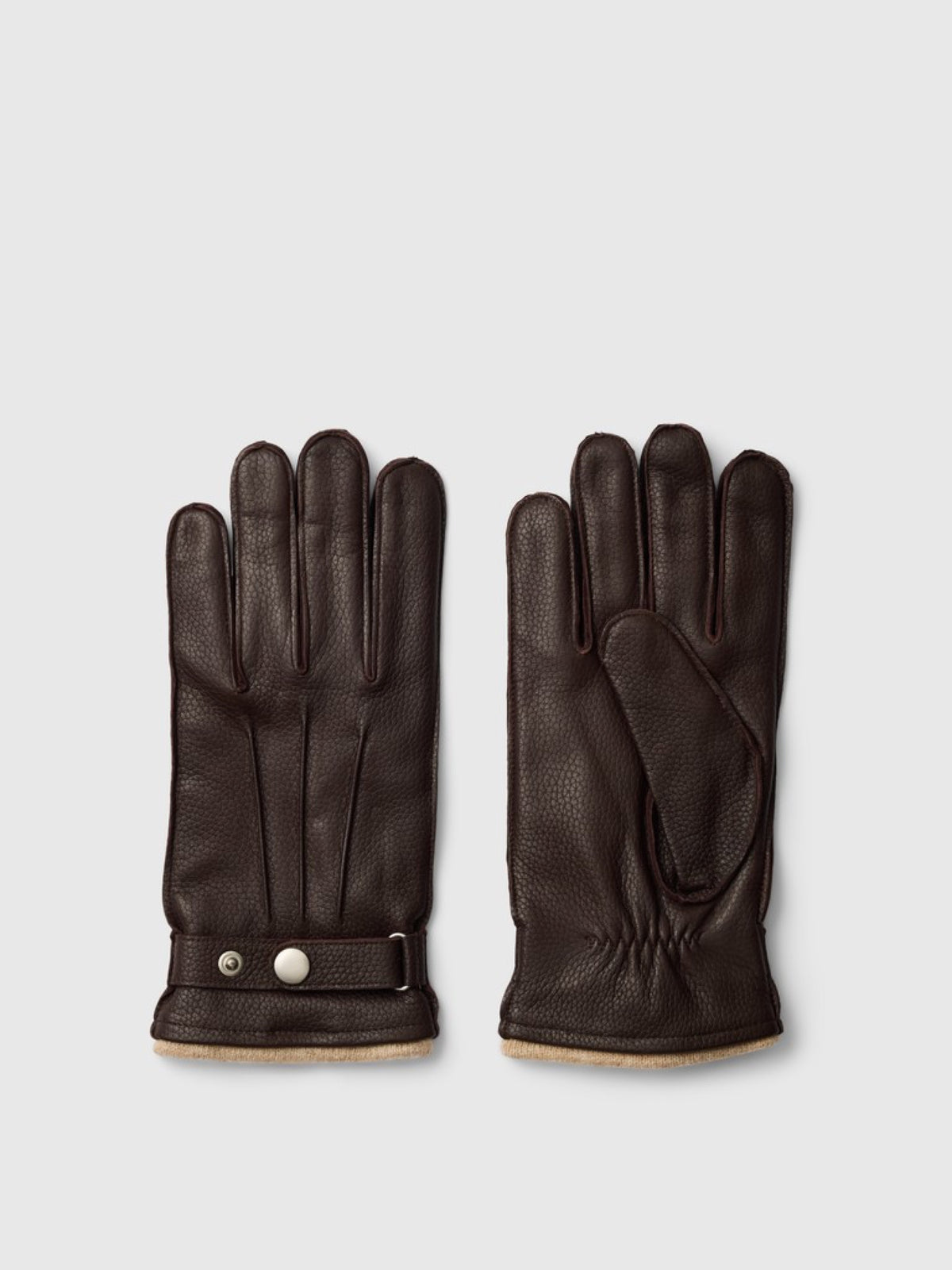 SLMPOUL Gants en cuir d'agneau doublés laine — Selected Homme — Delicioso — packshot, paume | Appart 17 Bruxelles