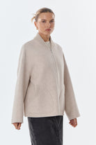 LEO Manteau en laine et cachemire — Beige — vue 3