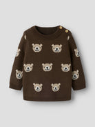 NBMNEIL Pull bébé en maille à oursons — name it — Chocolate Brown — autre vue 4 | Appart 17 Bruxelles