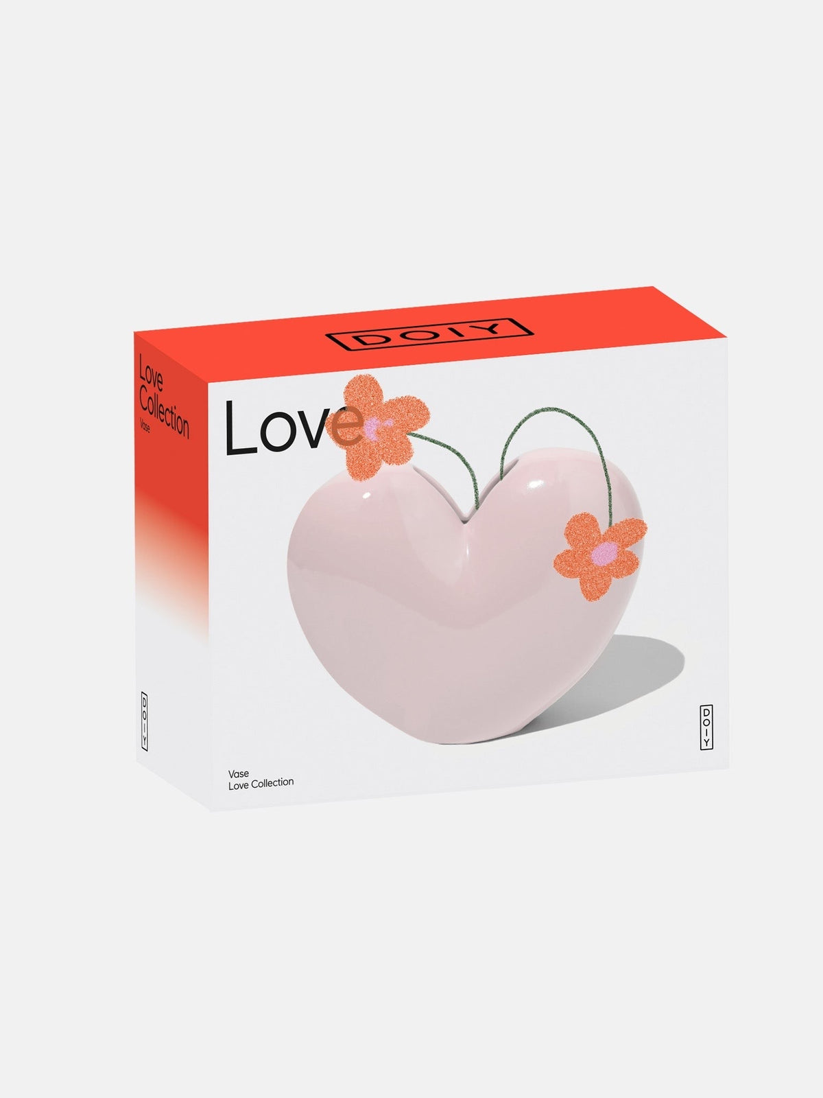 Vase cœur Love en céramique — DOIY — Rose — boîte cadeau 5 | Appart 17 Bruxelles