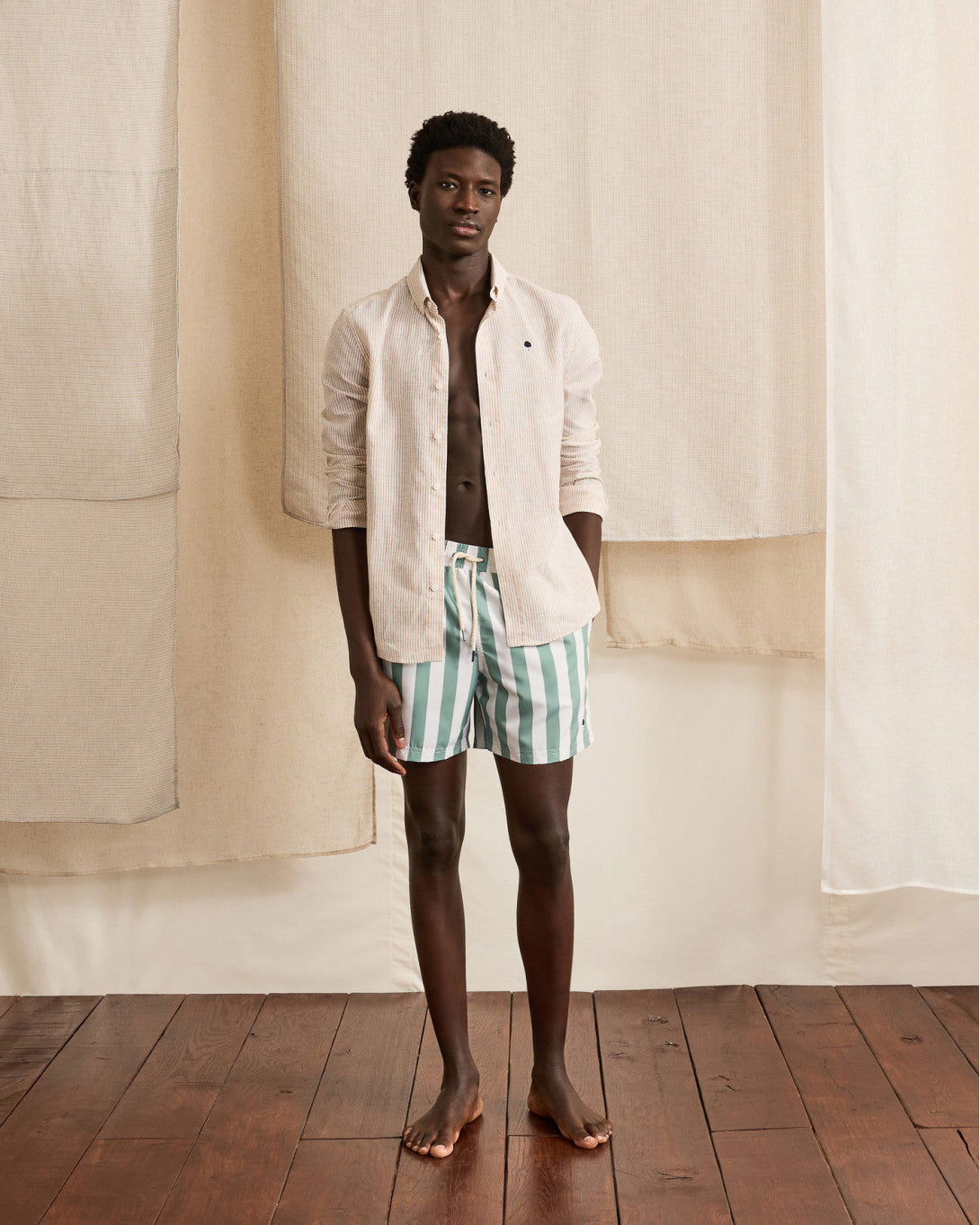 Faguo S21SS0903-GRE10 Maillots de bain Mimizan Vert — Faguo