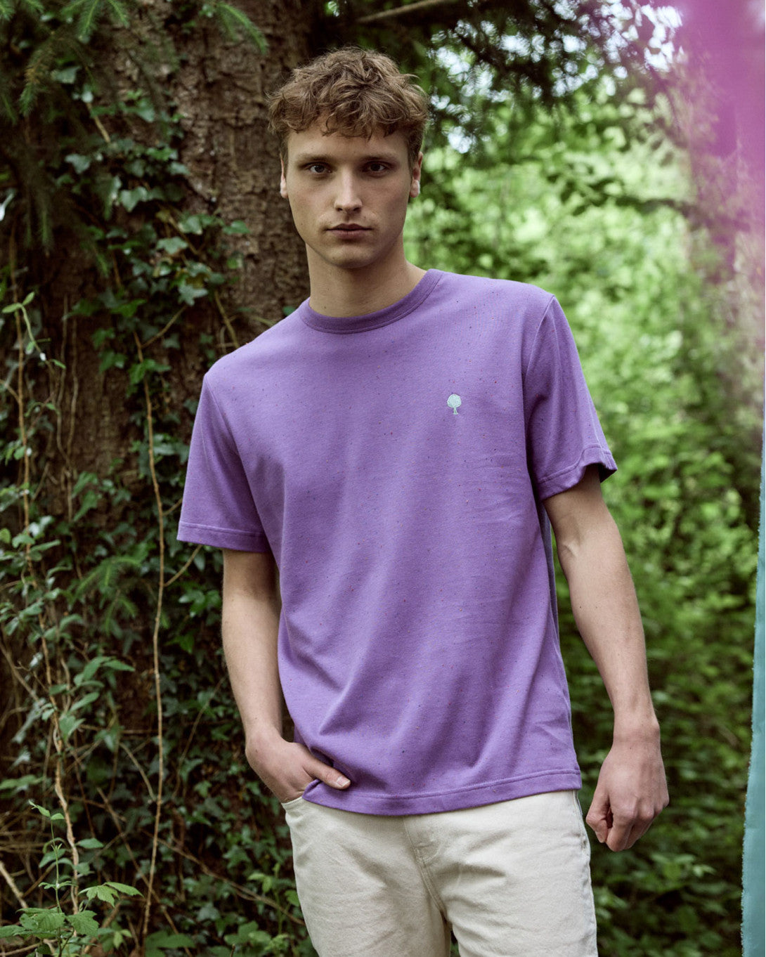 Faguo S26TS0108-PUR07 T-Shirt Lugny Lilas — Faguo