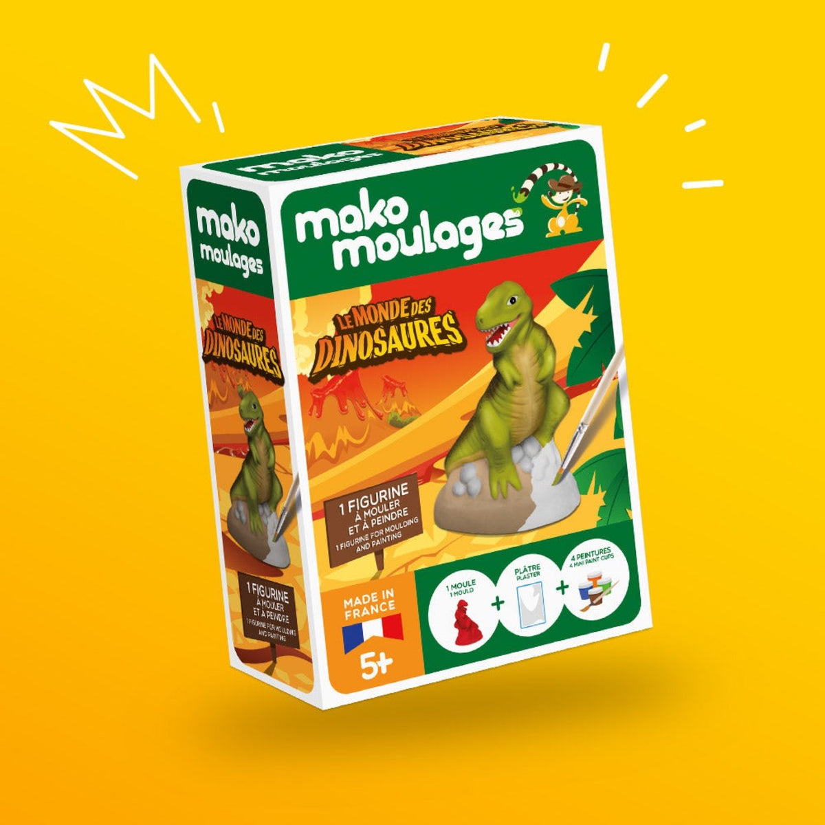 Kit de moulage dinosaure en boîte unitaire — mako moulages — Tyrannosaure — packshot | Appart 17 Bruxelles