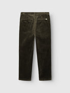 GABjoe Pantalon chino en velours côtelé stretch, coupe tapered — Gabba — Forest Night — packshot, vue de dos 4 | Appart 17 Bruxelles