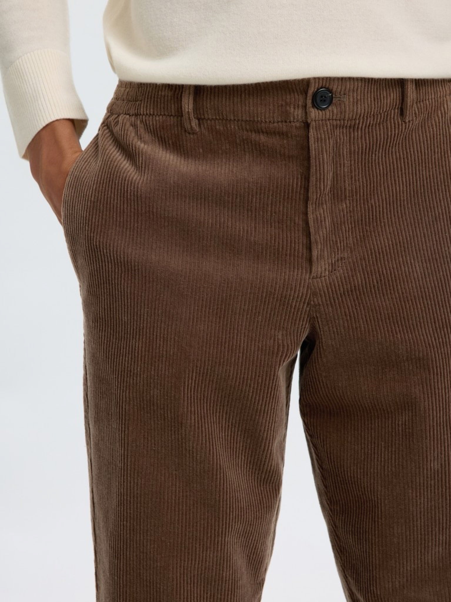 SLM190-REG Pantalon en velours côtelé — Chocolate Chip — vue 5