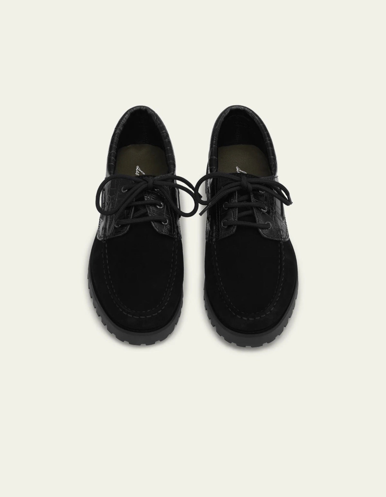 Croco Mix Chaussures bateau — Noir — vue 4