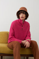 NATHANIELLE Pull en maille laine mélangée — Rose — vue 5