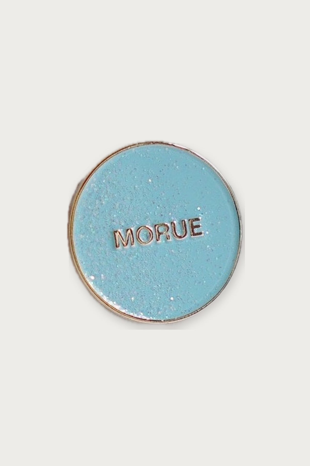 Pin's « Morue » — Turquoise pailleté — Félicie Aussi | Appart 17 Bruxelles