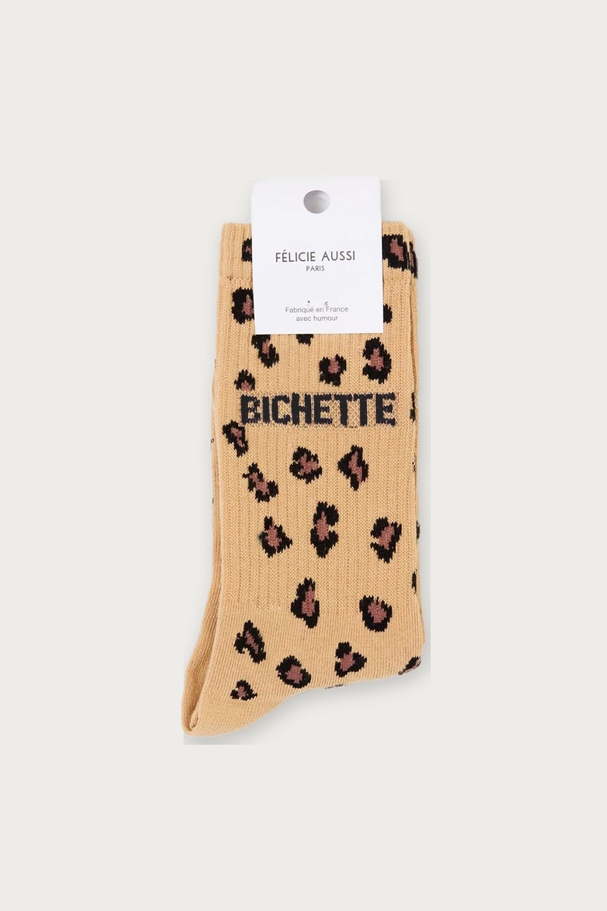 Chaussettes bichette léopard sable 36/40 — Félicie Aussi | Appart 17 Bruxelles