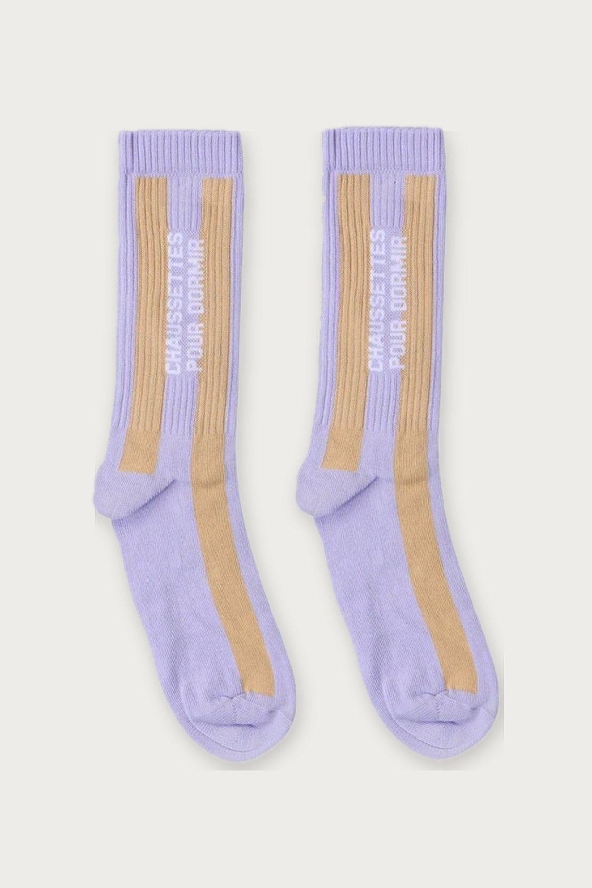 Chaussettes dormir 40/45 bi-gout mauve sable — Félicie Aussi | Appart 17 Bruxelles