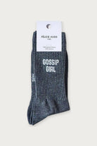 Chaussettes « Gossip Girl » pailletées — Anthracite pailleté 36/40 — Félicie Aussi | Appart 17 Bruxelles